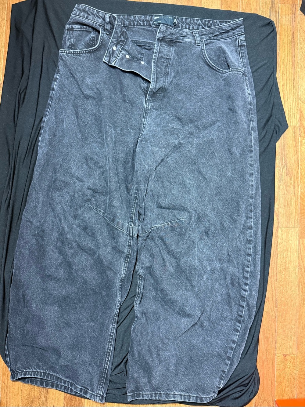 ASOS Barrel Pants in Washed Black